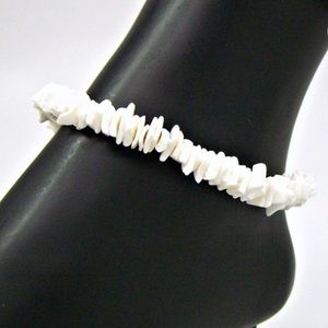 plage  anklet  for women white